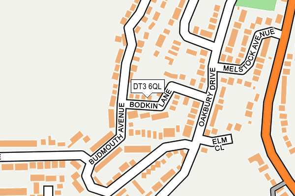 DT3 6QL map - OS OpenMap – Local (Ordnance Survey)