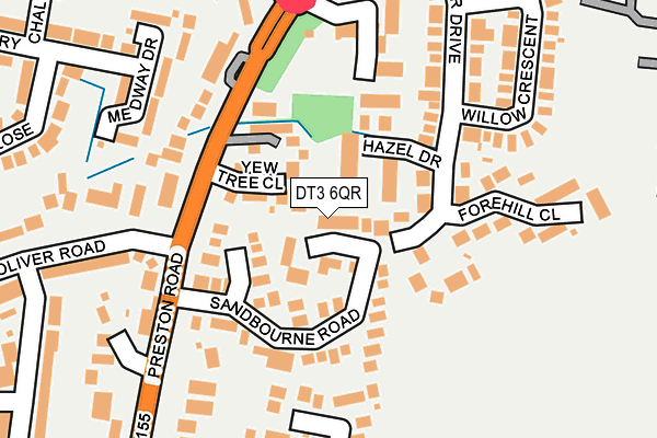 DT3 6QR map - OS OpenMap – Local (Ordnance Survey)