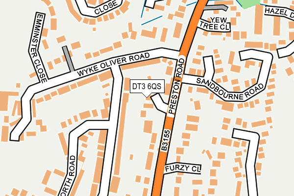 DT3 6QS map - OS OpenMap – Local (Ordnance Survey)