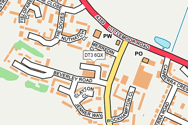 DT3 6QX map - OS OpenMap – Local (Ordnance Survey)