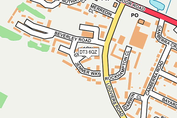 DT3 6QZ map - OS OpenMap – Local (Ordnance Survey)