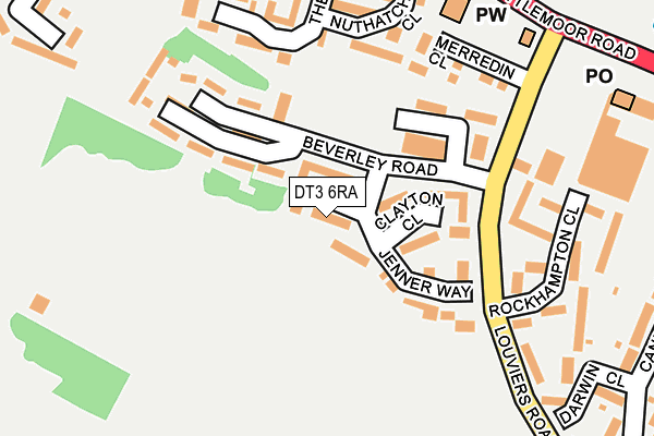 DT3 6RA map - OS OpenMap – Local (Ordnance Survey)