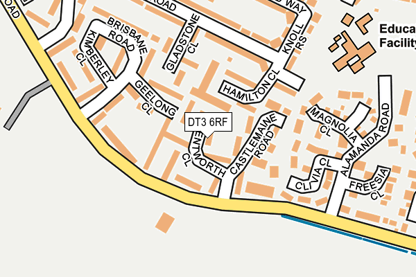DT3 6RF map - OS OpenMap – Local (Ordnance Survey)