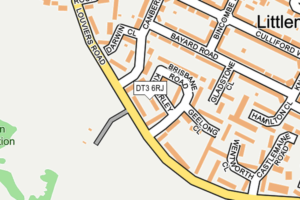 DT3 6RJ map - OS OpenMap – Local (Ordnance Survey)