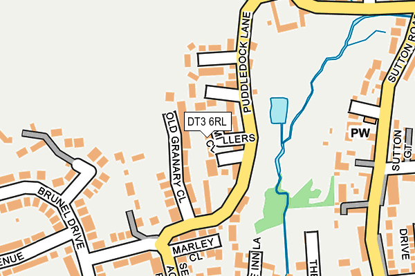 DT3 6RL map - OS OpenMap – Local (Ordnance Survey)