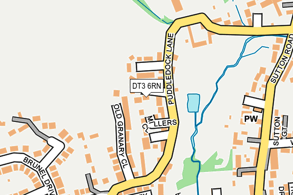 DT3 6RN map - OS OpenMap – Local (Ordnance Survey)