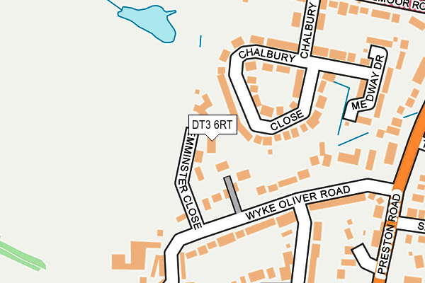 DT3 6RT map - OS OpenMap – Local (Ordnance Survey)