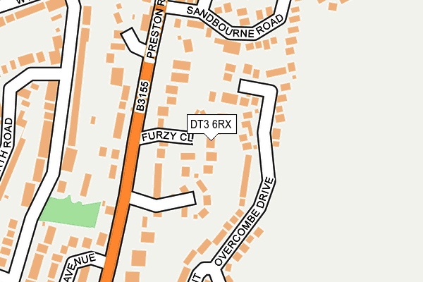 DT3 6RX map - OS OpenMap – Local (Ordnance Survey)