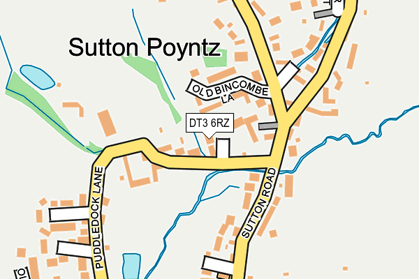 DT3 6RZ map - OS OpenMap – Local (Ordnance Survey)