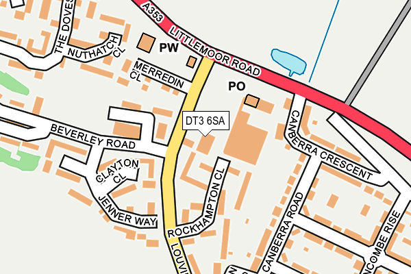 DT3 6SA map - OS OpenMap – Local (Ordnance Survey)