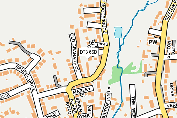 DT3 6SD map - OS OpenMap – Local (Ordnance Survey)