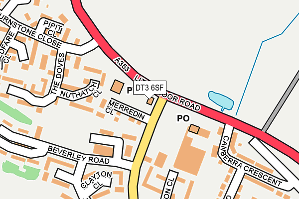 DT3 6SF map - OS OpenMap – Local (Ordnance Survey)