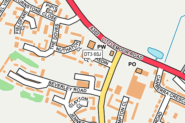DT3 6SJ map - OS OpenMap – Local (Ordnance Survey)