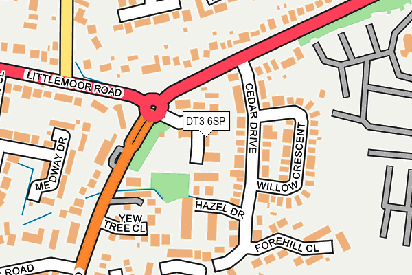 DT3 6SP map - OS OpenMap – Local (Ordnance Survey)