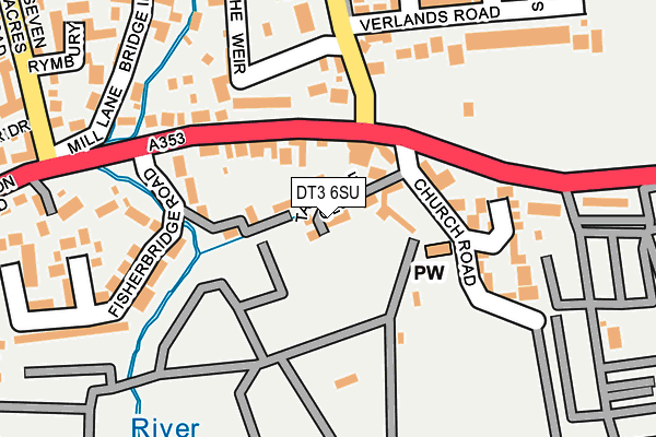 DT3 6SU map - OS OpenMap – Local (Ordnance Survey)