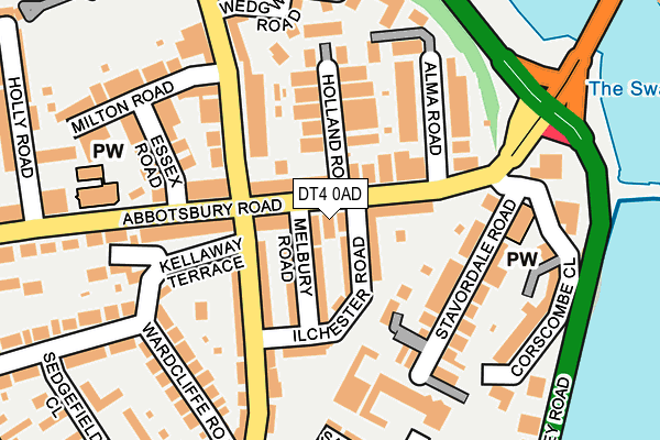 DT4 0AD map - OS OpenMap – Local (Ordnance Survey)