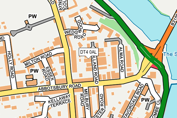 DT4 0AL map - OS OpenMap – Local (Ordnance Survey)