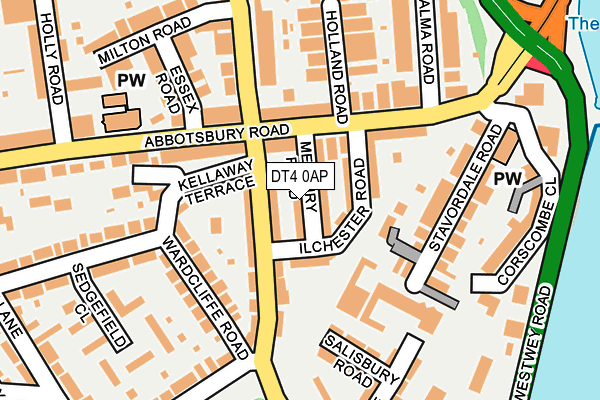 DT4 0AP map - OS OpenMap – Local (Ordnance Survey)