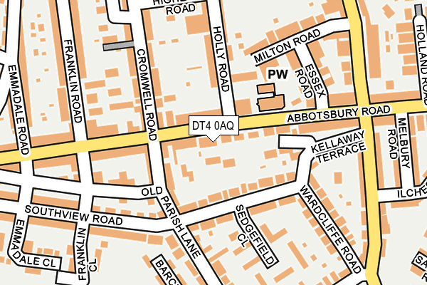 DT4 0AQ map - OS OpenMap – Local (Ordnance Survey)