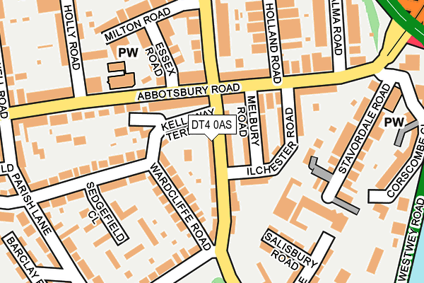 DT4 0AS map - OS OpenMap – Local (Ordnance Survey)