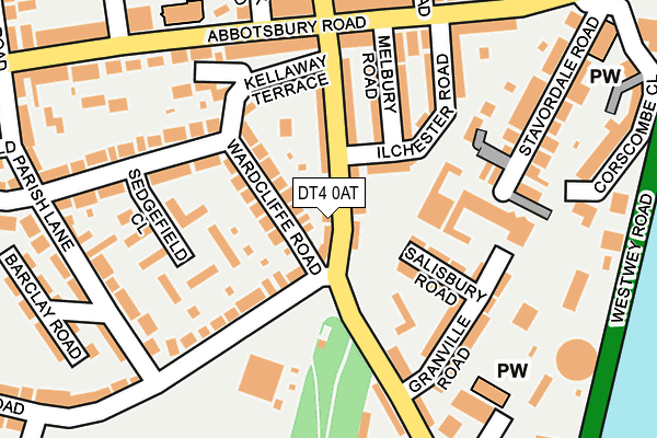 DT4 0AT map - OS OpenMap – Local (Ordnance Survey)