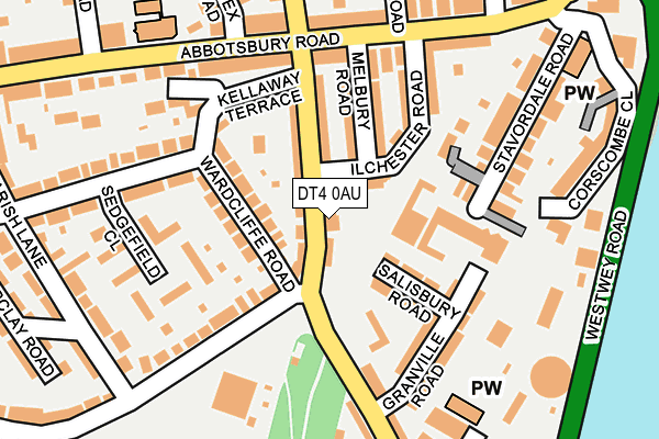 DT4 0AU map - OS OpenMap – Local (Ordnance Survey)