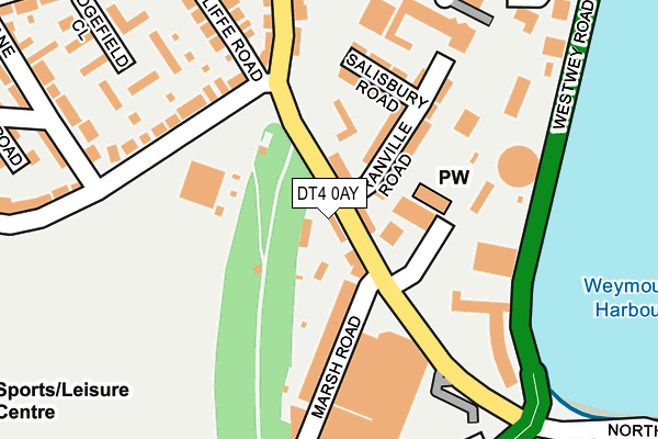 DT4 0AY map - OS OpenMap – Local (Ordnance Survey)