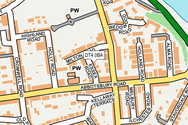 DT4 0BA map - OS OpenMap – Local (Ordnance Survey)