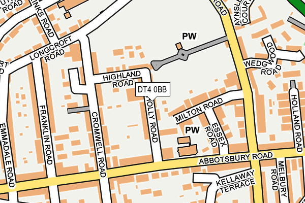 DT4 0BB map - OS OpenMap – Local (Ordnance Survey)