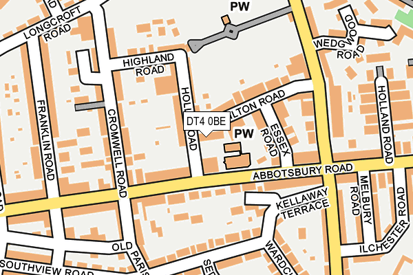 DT4 0BE map - OS OpenMap – Local (Ordnance Survey)