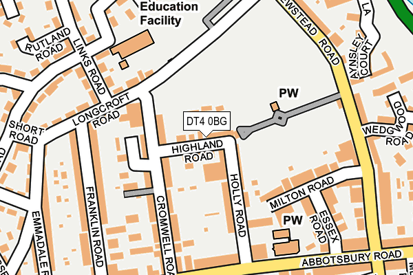 DT4 0BG map - OS OpenMap – Local (Ordnance Survey)
