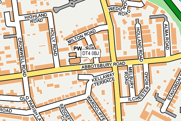 DT4 0BJ map - OS OpenMap – Local (Ordnance Survey)