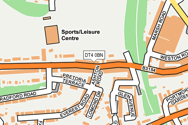 DT4 0BN map - OS OpenMap – Local (Ordnance Survey)