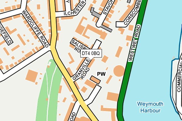 DT4 0BQ map - OS OpenMap – Local (Ordnance Survey)