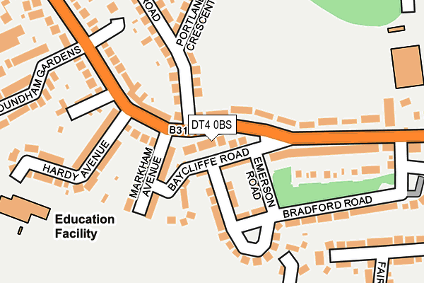 DT4 0BS map - OS OpenMap – Local (Ordnance Survey)