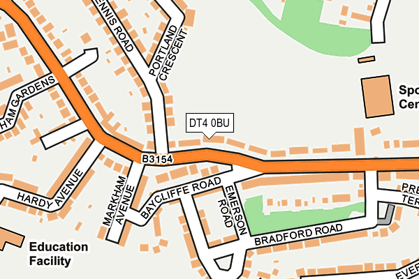 DT4 0BU map - OS OpenMap – Local (Ordnance Survey)