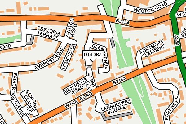 DT4 0BZ map - OS OpenMap – Local (Ordnance Survey)