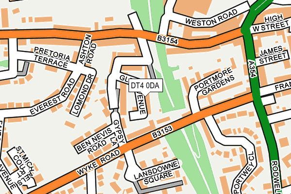 DT4 0DA map - OS OpenMap – Local (Ordnance Survey)