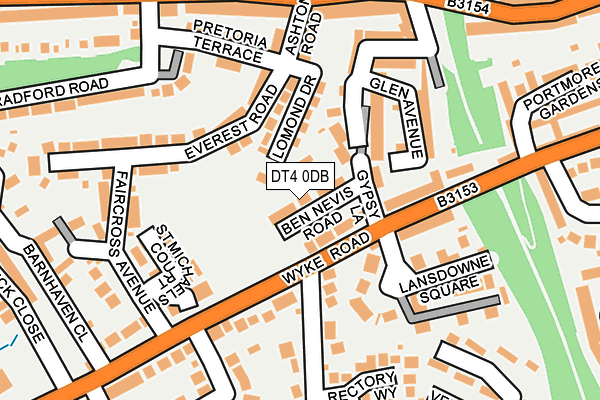 DT4 0DB map - OS OpenMap – Local (Ordnance Survey)