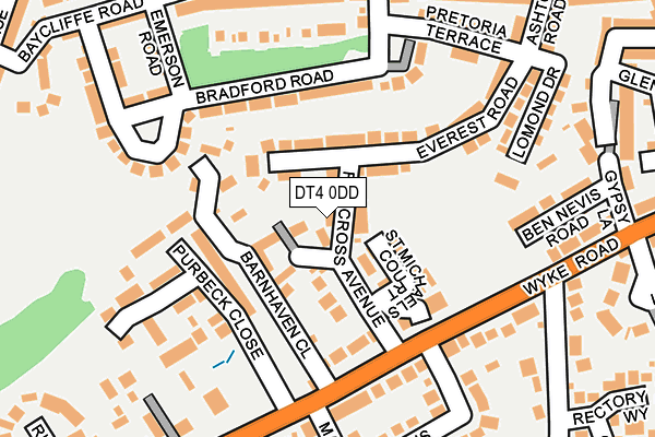 DT4 0DD map - OS OpenMap – Local (Ordnance Survey)