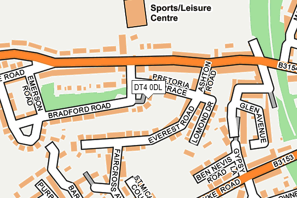 DT4 0DL map - OS OpenMap – Local (Ordnance Survey)