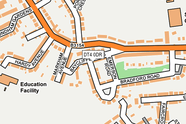 DT4 0DR map - OS OpenMap – Local (Ordnance Survey)