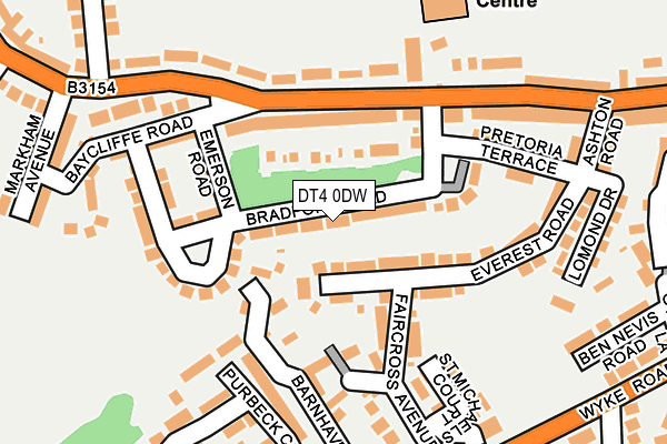 DT4 0DW map - OS OpenMap – Local (Ordnance Survey)