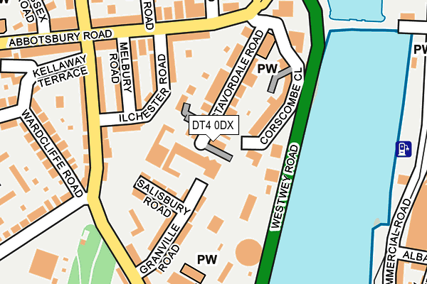 DT4 0DX map - OS OpenMap – Local (Ordnance Survey)