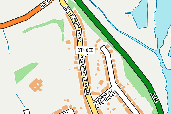 DT4 0EB map - OS OpenMap – Local (Ordnance Survey)