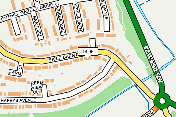 DT4 0ED map - OS OpenMap – Local (Ordnance Survey)