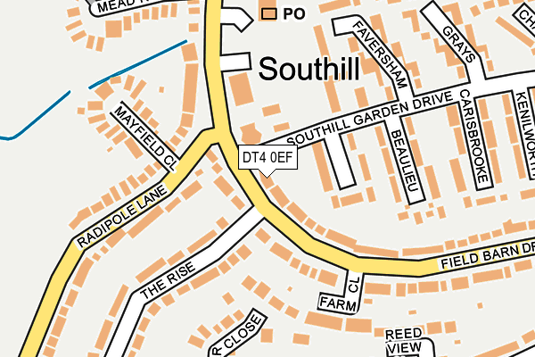 DT4 0EF map - OS OpenMap – Local (Ordnance Survey)