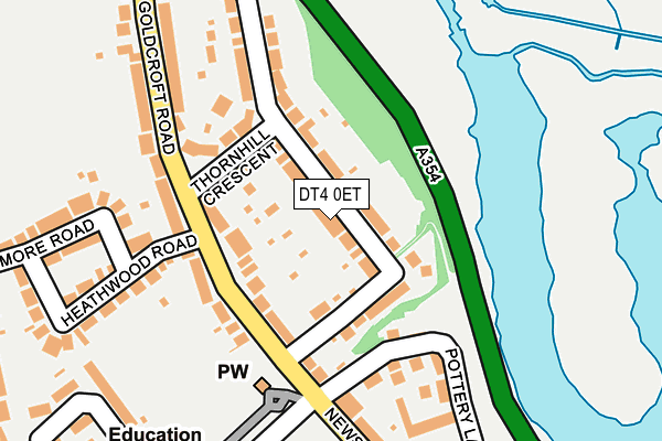 DT4 0ET map - OS OpenMap – Local (Ordnance Survey)