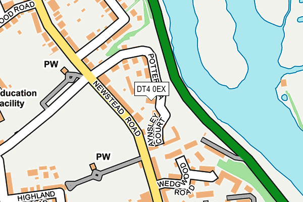 DT4 0EX map - OS OpenMap – Local (Ordnance Survey)