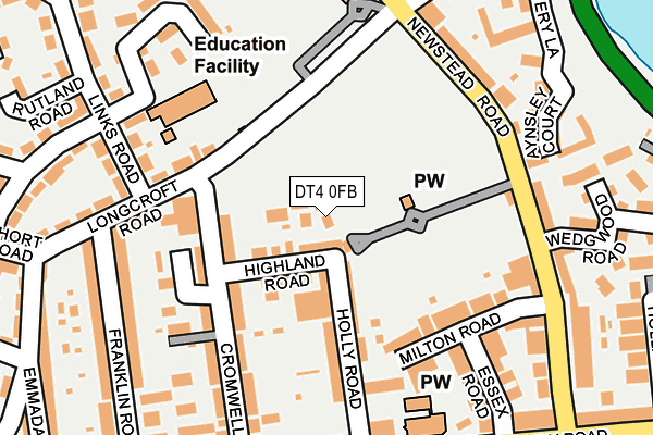 DT4 0FB map - OS OpenMap – Local (Ordnance Survey)